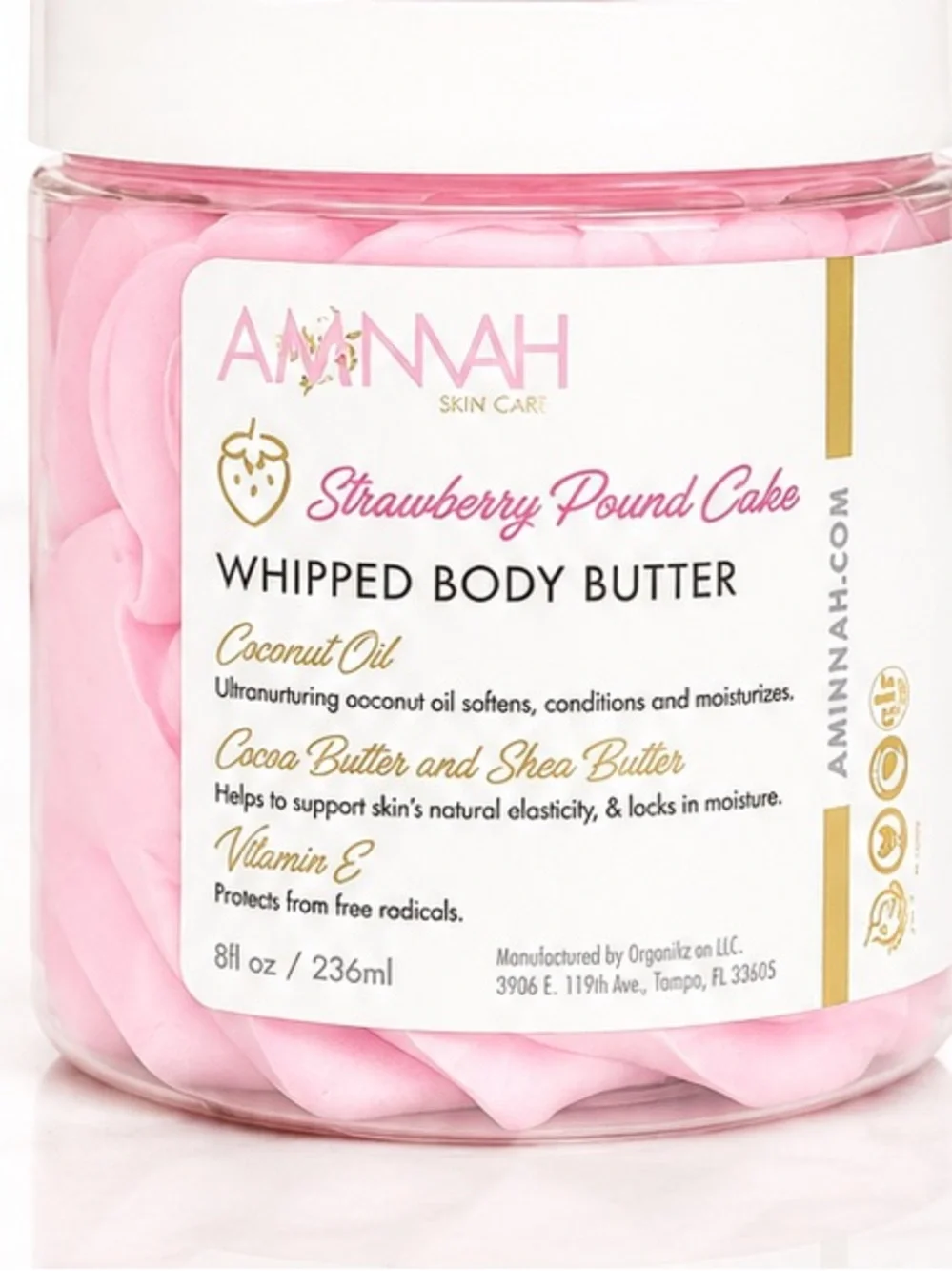 *Buy Now*  Aminnah Sweet Pea & Strawberry Pound Cake Whipped Body Butter Duo